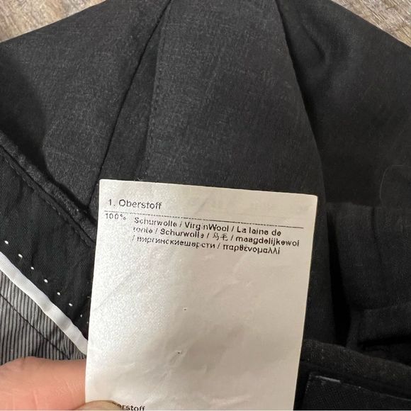 Strellson Pants Mens 37x31 Charcoal Gray 100% Virgin Wool Livio Dress Pants - Picture 9 of 12